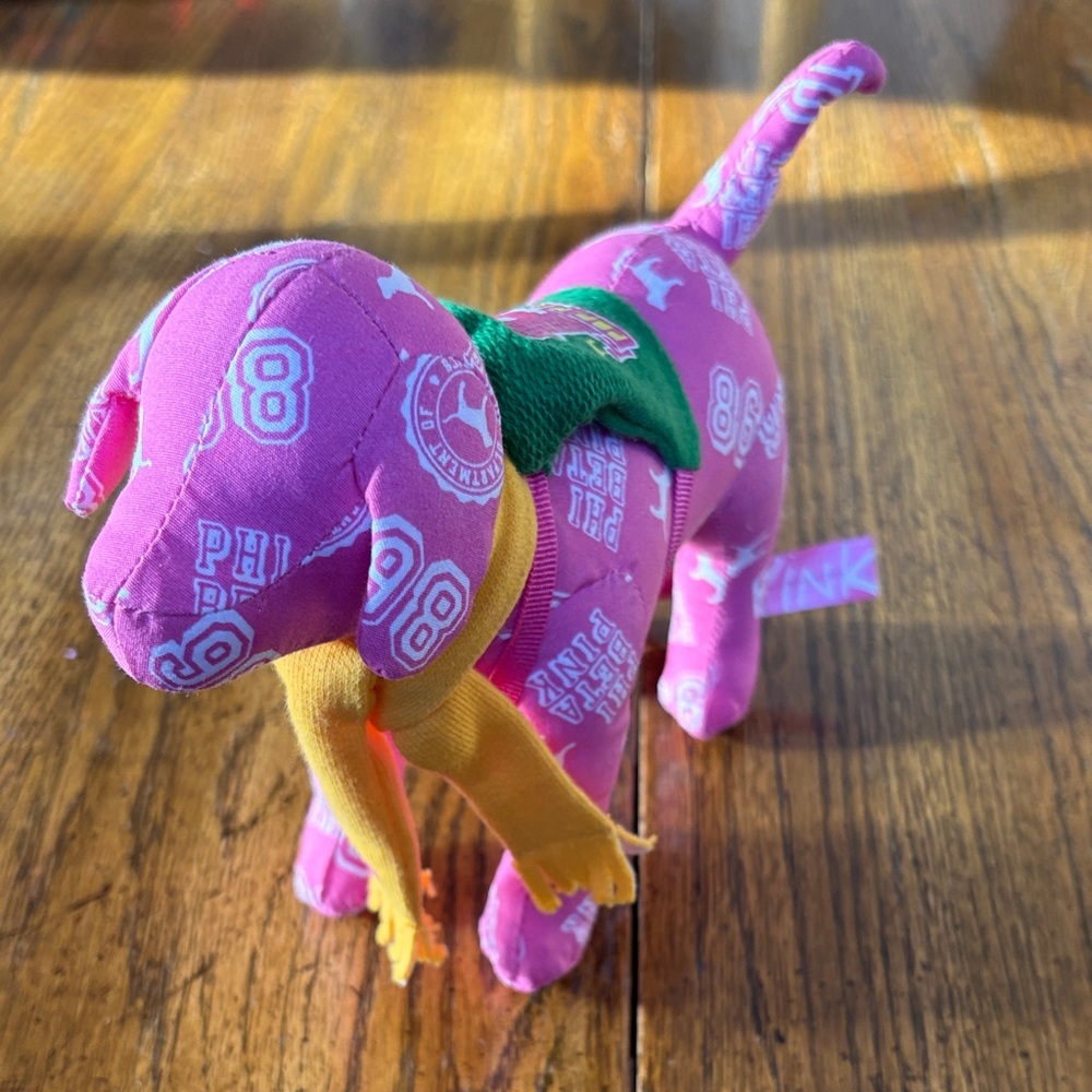 Pink Dog Plush with Scarf